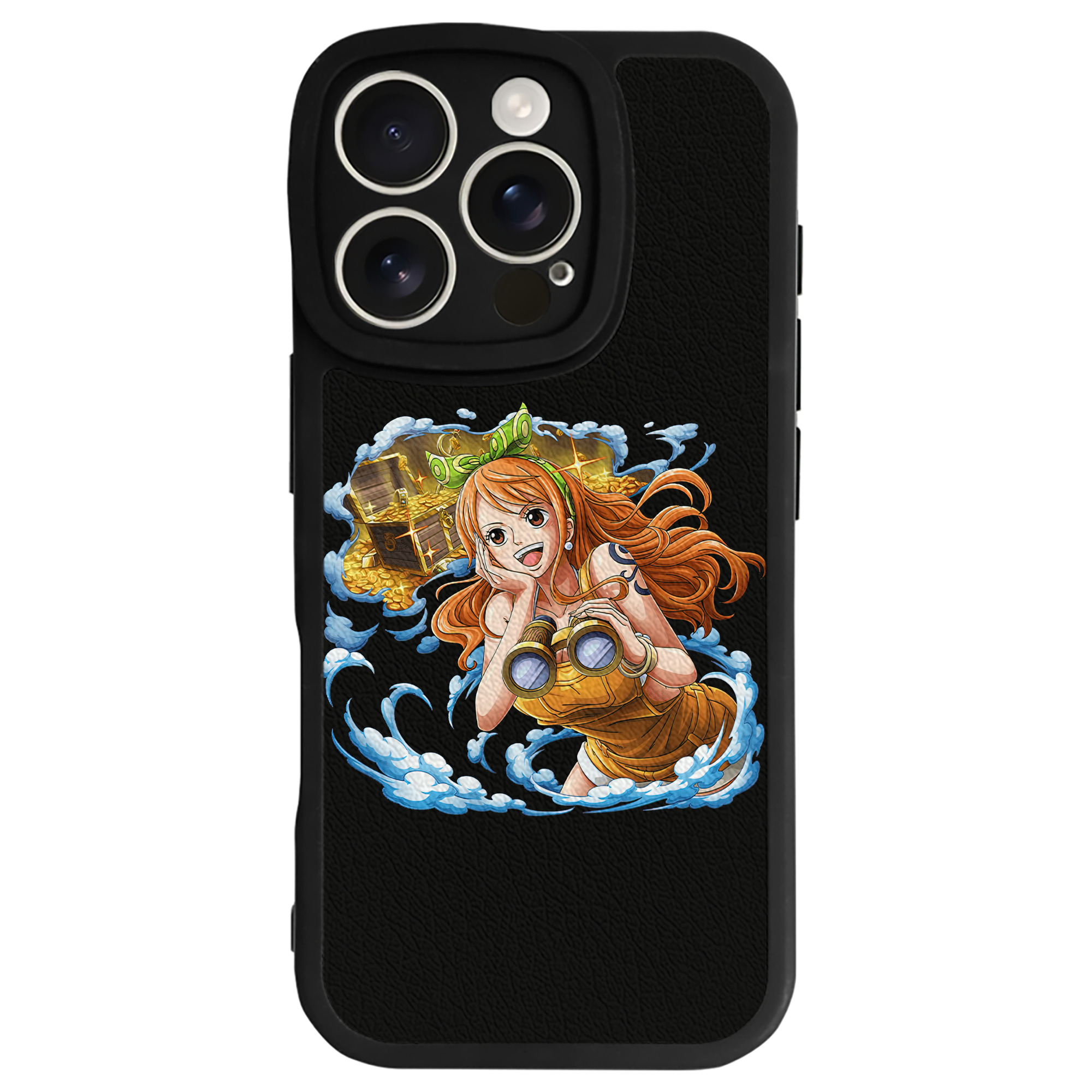 （画像用） ワンピース ナミ ONE PIECE Nami 【iPhone 16シリーズ対応】シリコンスマホケース（レザー調） 材質：シリコン